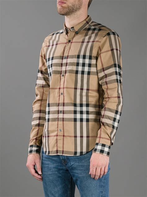 burberry brit checkered shirt|Burberry check shirt men's.